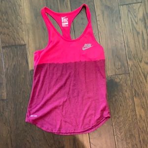 Nike dri-fit pink tie dye run tank